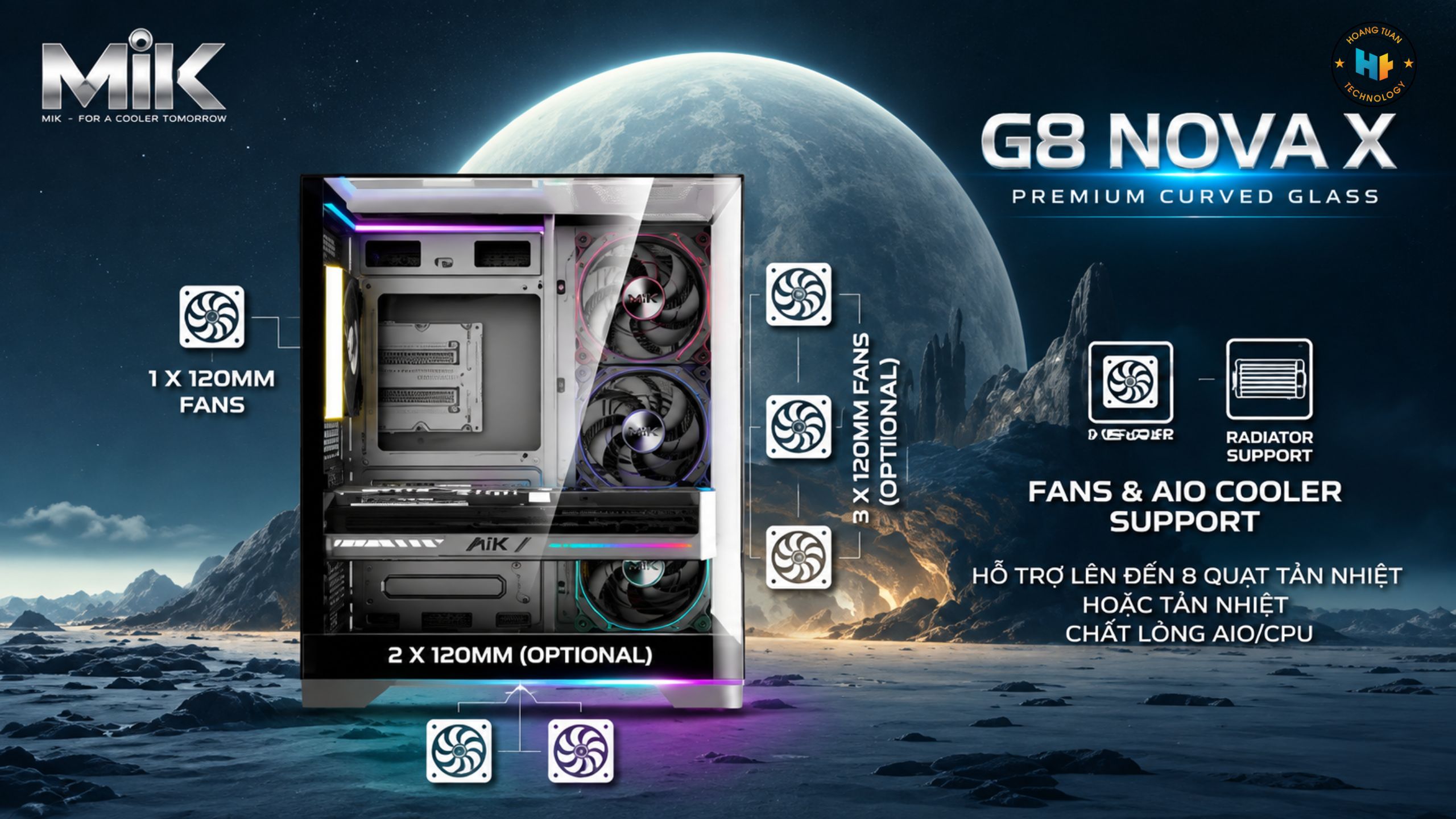 MIK G8 NOVA X – Case gaming dành cho cấu hình hiện đại