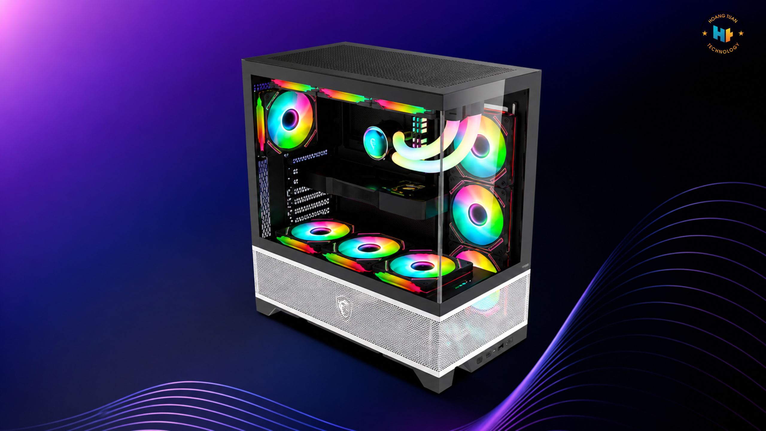 MIK LUMINE Black 4FA – Case gaming trang bị sẵn 4 quạt