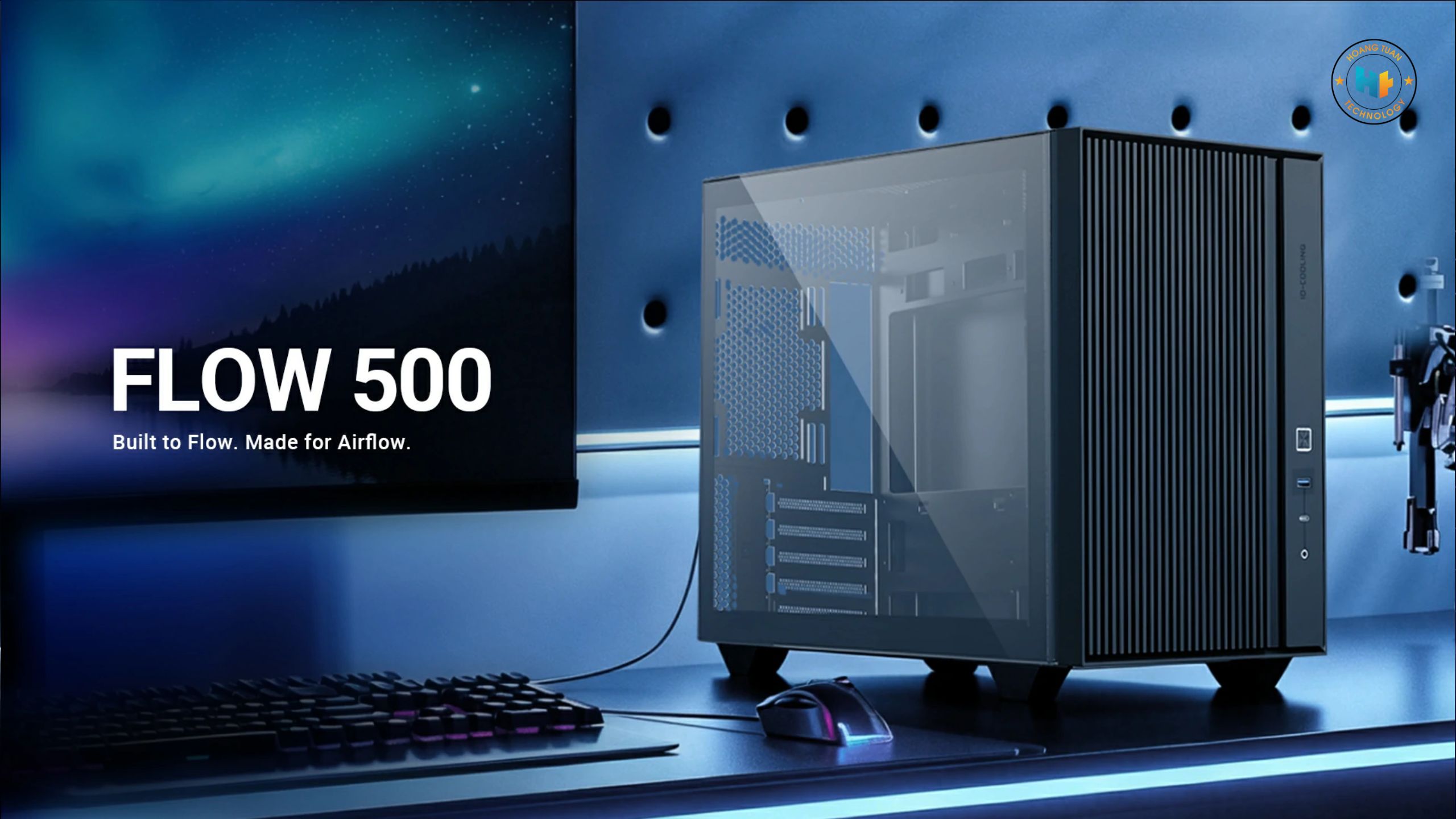 ID-COOLING FLOW 500 Black – Case gaming chú trọng airflow