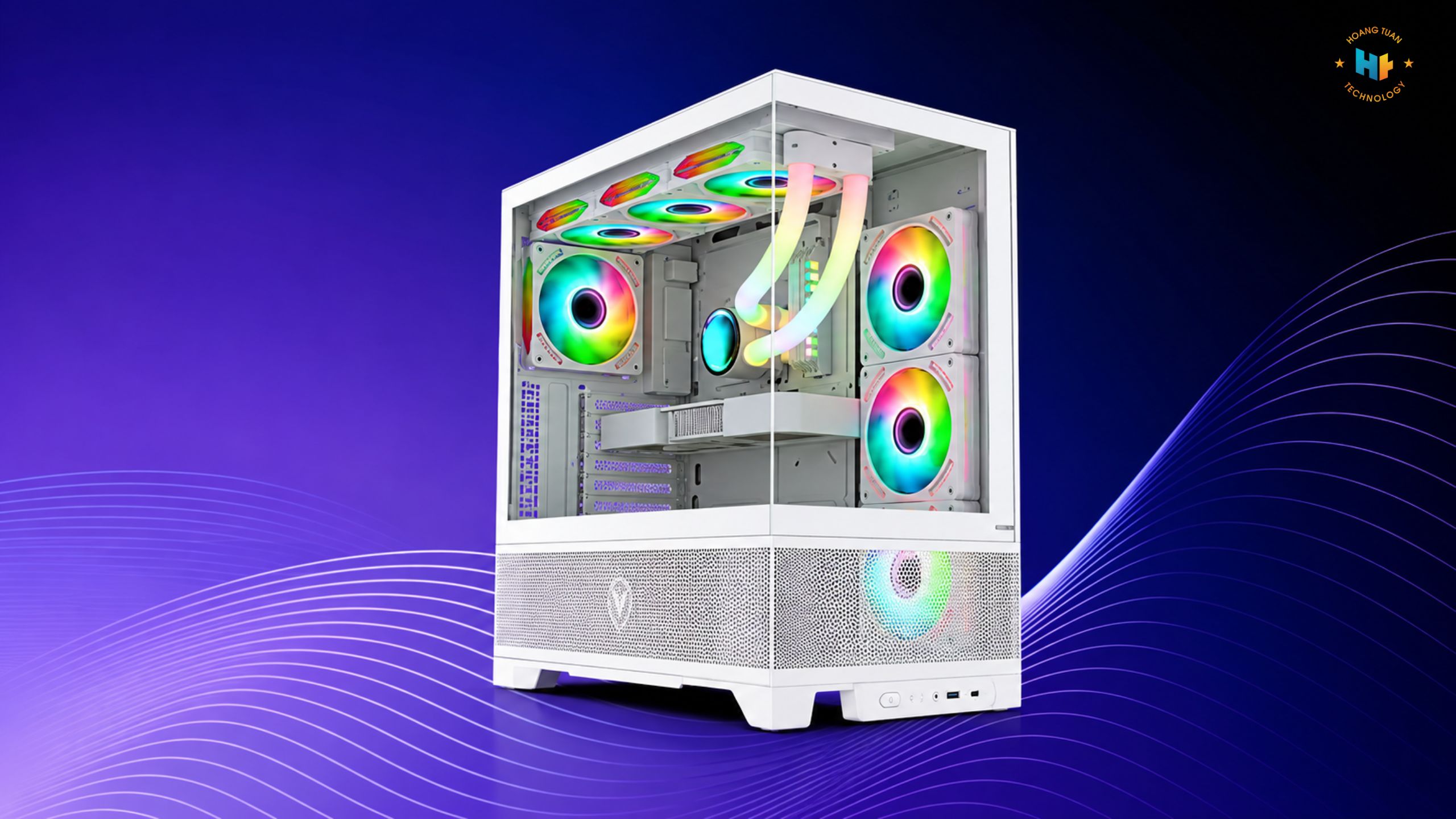 MIK LUMINE White 4FA – Case gaming trắng trang bị sẵn 4 quạt