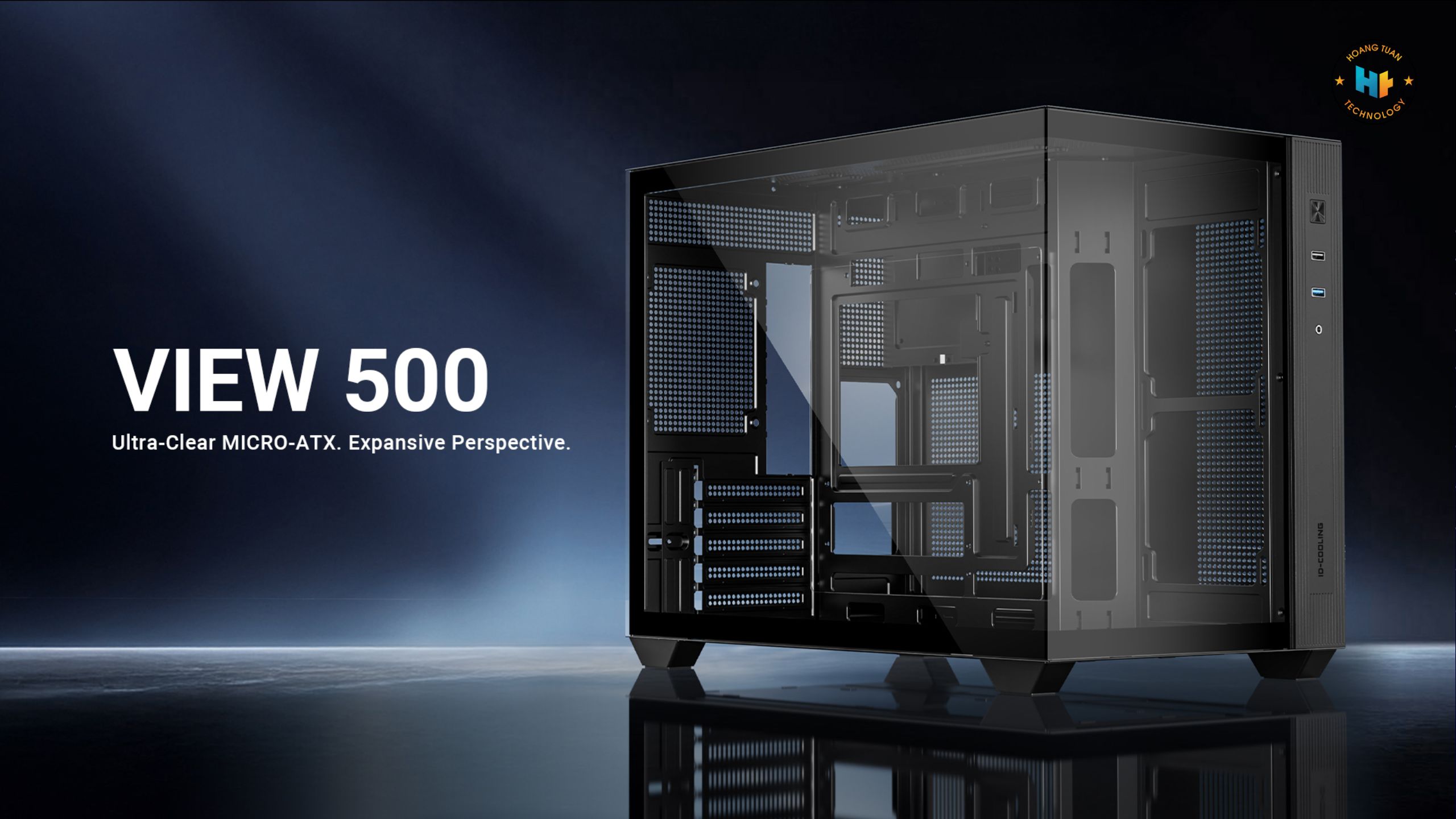 ID-COOLING VIEW 500 Black – Case gaming hiện đại