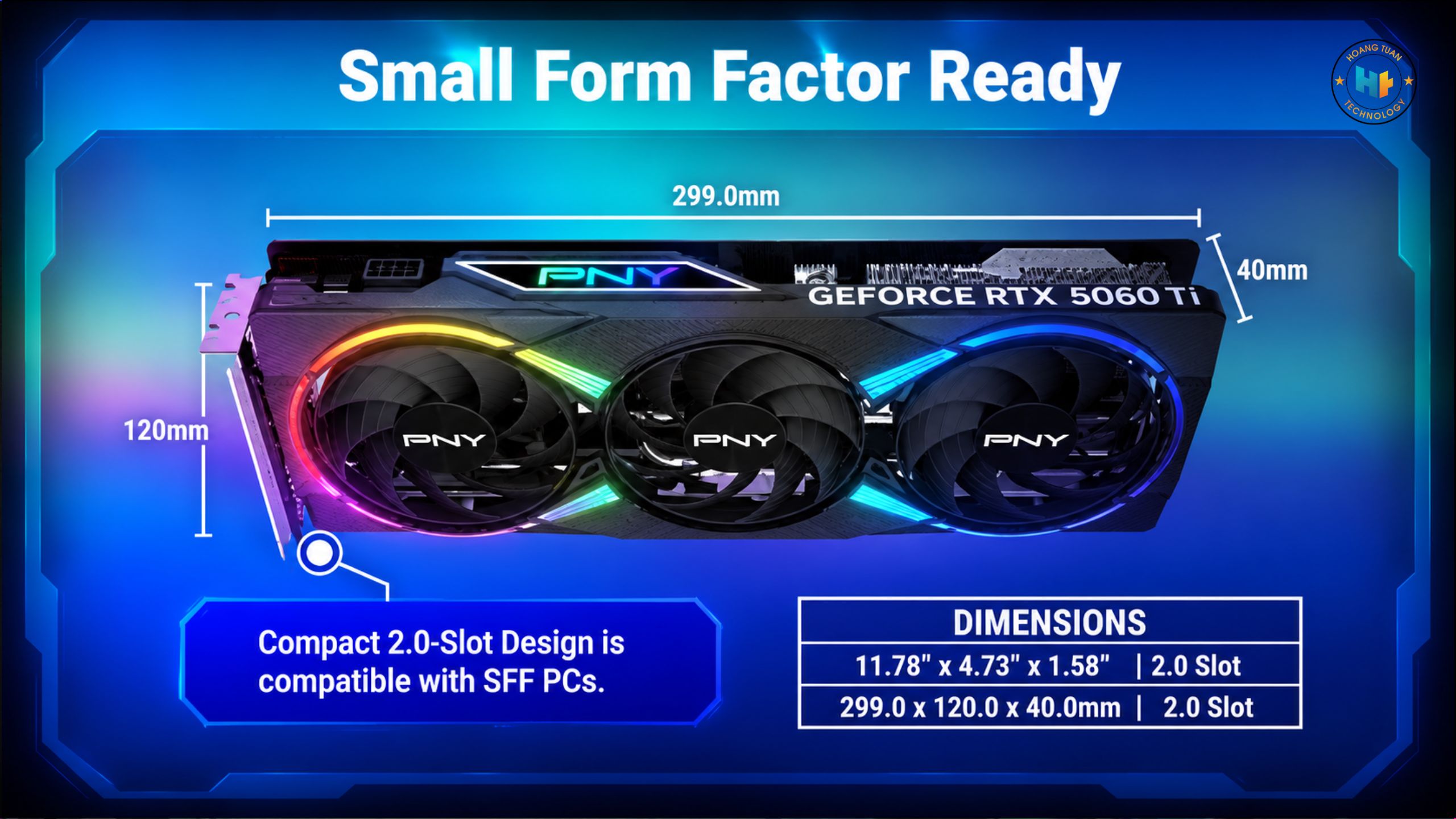 PNY RTX 5060 EPIC-X RGB OC – Phiên bản 3 quạt dành cho PC Gaming