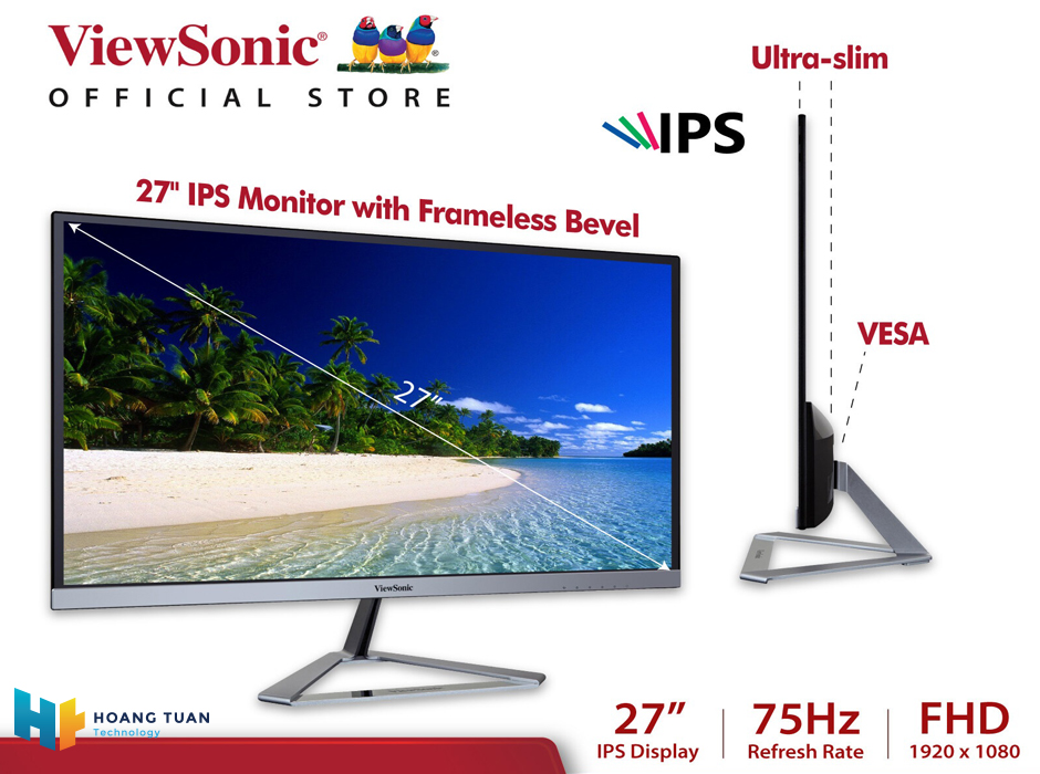 Đánh giá màn hình ViewSonic VX2776-SH 75Hs FHD IPS siêu mỏng 