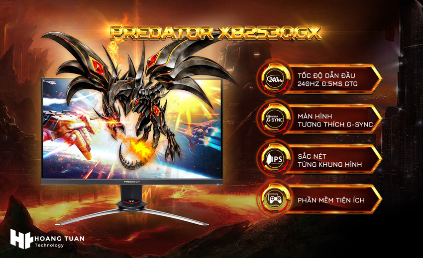 Màn hình máy tính chuyên gaming  tốc độ cao Acer Predator XB253Q GX 240Hz 