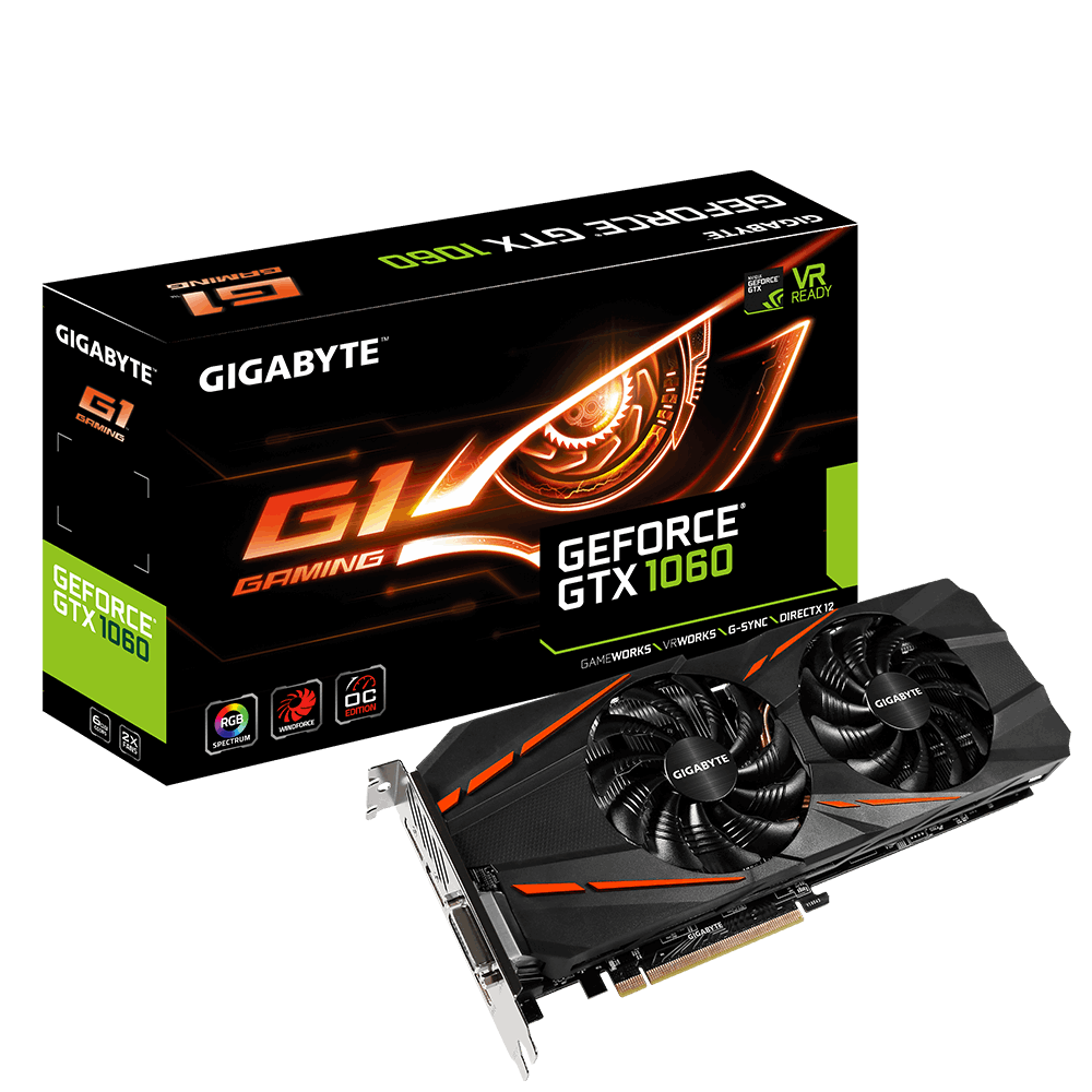 VGA GIGABYTE GeForce GTX 1060 G1 Gaming 6gb (GV-N1060G1 GAMING-6GD)