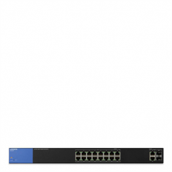 Linksys Business LGS318P 16-Port Gigabit PoE+ (125W) Smart Managed Switch + 2x Gigabit SFP/RJ45 Combo Ports