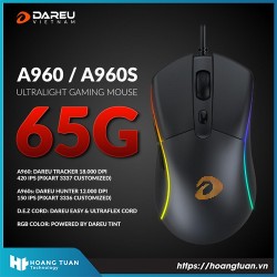 Chuột DareU A960 RGB Ultra LightWeight Black