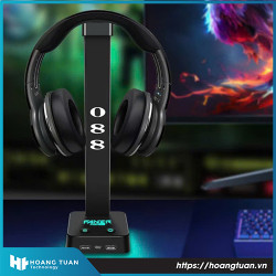 Nút nguồn kết hợp cổng USB và giá treo tai nghe