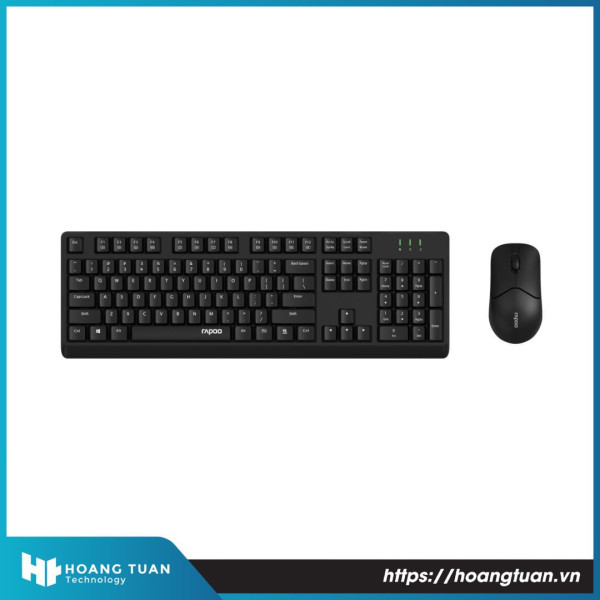 Combo Bàn Phím Chuột Không Dây Rapoo X1500 2.4GHz Chống Nước