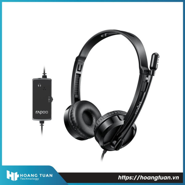 Tai Nghe Có Dây Rapoo H120 On-Ear USB Kèm Mic Chống Ồn