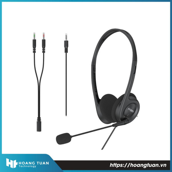 Tai Nghe Có Dây Rapoo H1 Nhẹ Êm Kèm Mic - Giá Rẻ