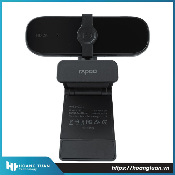 Webcam Rapoo C280 2K 1440p Góc Rộng 85° Khử Ồn Kép