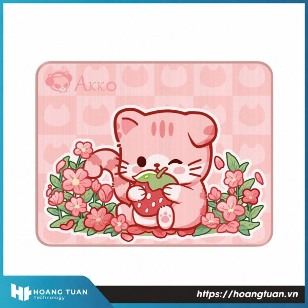 Bàn Di Chuột AKKO - Cat Theme Mousepad - Pink ANGIE (360x280mm)
