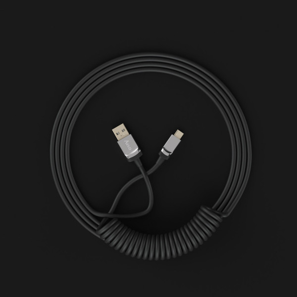 AKKO Coiled Cable Black - Dây cáp bàn phím AKKO
