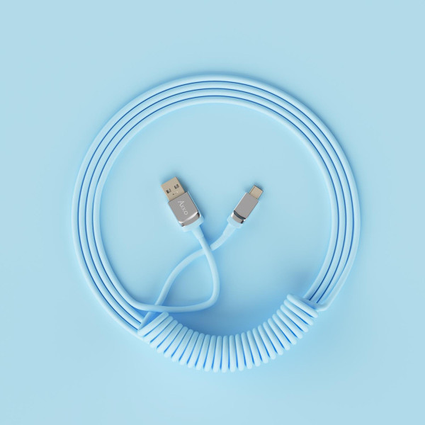 AKKO Coiled Cable Blue - Dây cáp bàn phím AKKO