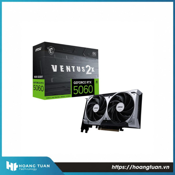 Card màn hình MSI GeForce RTX 5060 8G VENTUS 2X OC GDDR7
