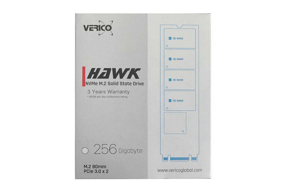 Ổ Cứng SSD Verico Hawk 256GB NVMe PCIe Gen3x2 M.2 2280