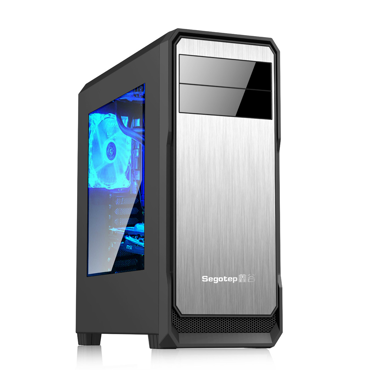 Vỏ case Segotep The Wind Mid Tower (Black-Silver)
