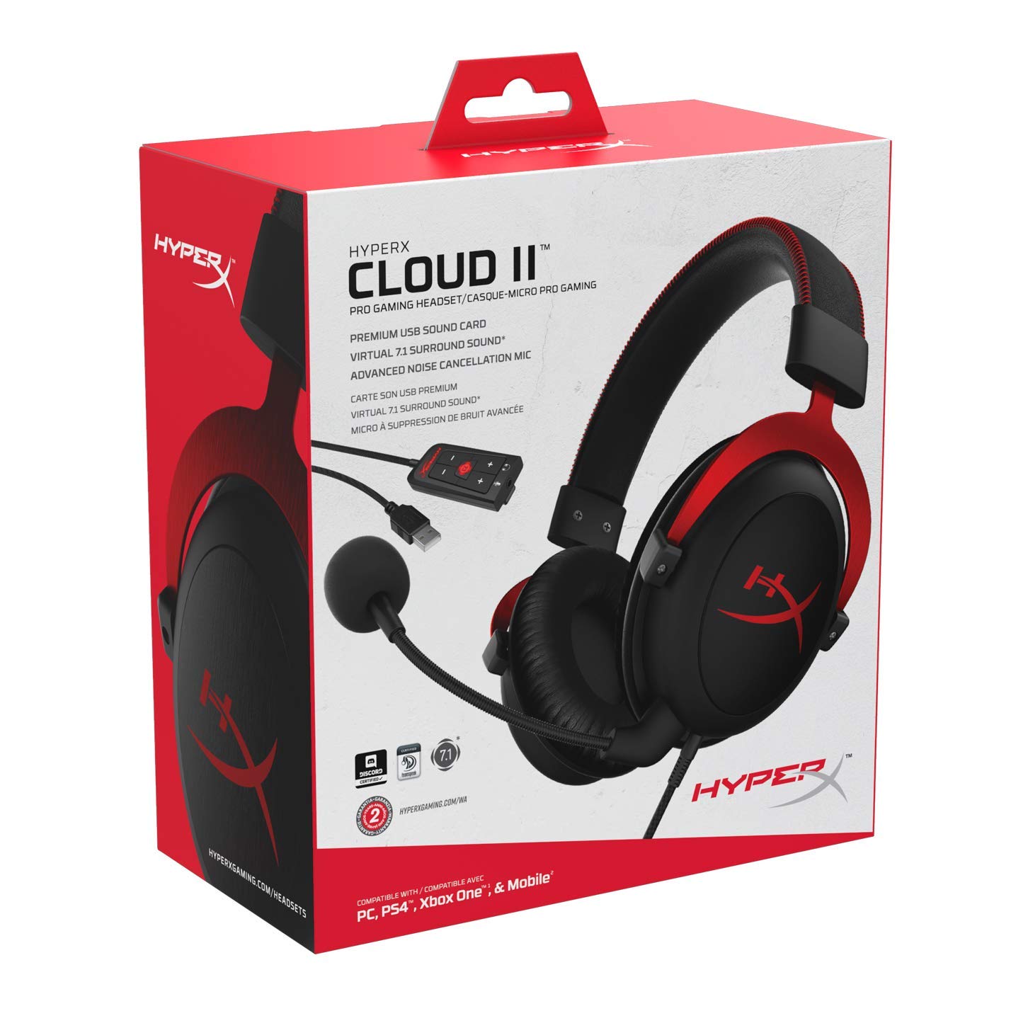 Tai nghe Kingston HyperX Cloud II Gaming Headset for PC & PS4 - Red