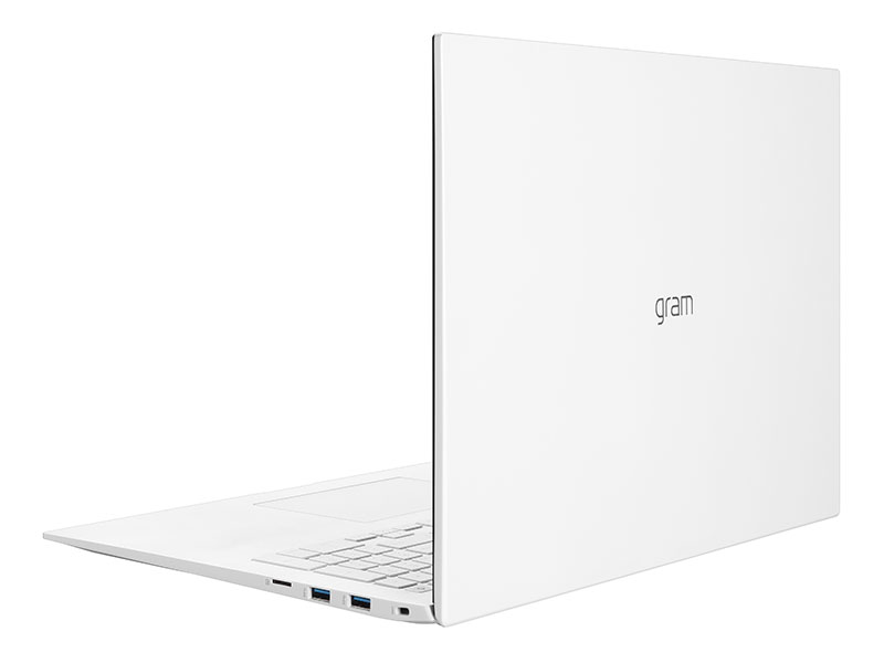 Laptop LG Gram 2021 17ZD90P-G.AX71A5/ Snow White/ Intel Core i7-1165G7 (2.80 GHz, 12MB)/ RAM 16GB DDR4/ 256GB SSD/ Intel Iris Xe Graphics/ 17 inch WQXGA/ FP/ 2 Cell 80 Whr/ Win 10/ 1 Yr