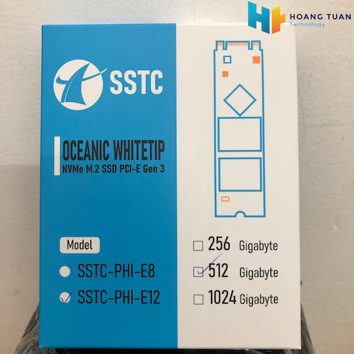 Ổ cứng SSD 512G SSTC Oceanic Whitetip M.2 NVMe PCIe Gen3x4 (SSTC-PHI-E12)