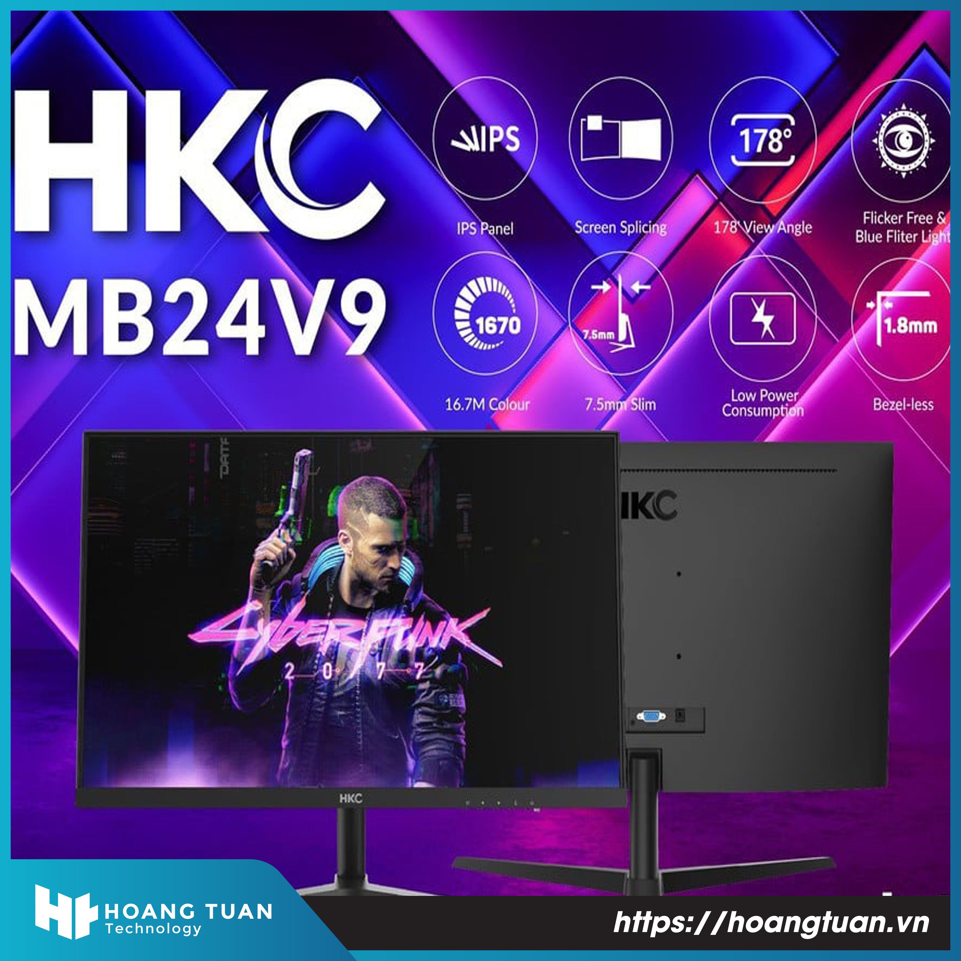 Màn hình máy tính HKC MB24V9 24" 75Hz IPS
