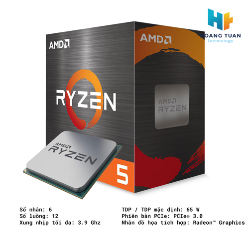 CPU AMD Ryzen 5 5600G 3.9GHz  boost 4.4GHz 6 nhân 12 luồng 16MB