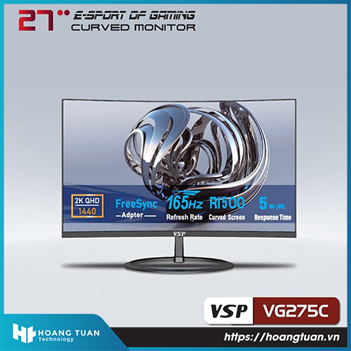 Màn Hình Gaming VSP VG275C 27 inch 2K VA 165Hz 5ms 300nits HDMI+DP Cong