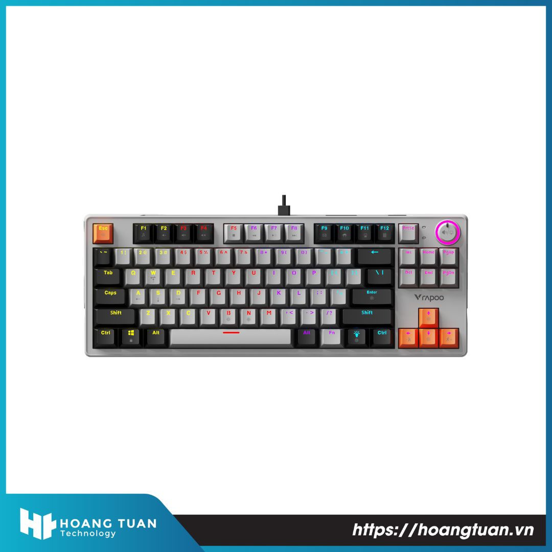 Bàn Phím Cơ Rapoo V501-87 TKL 87 Phím Blue Switch RGB