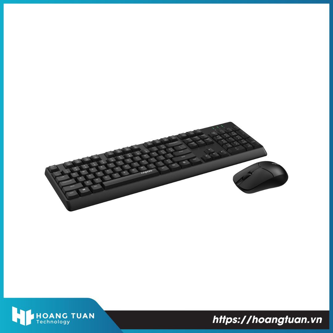 Combo Bàn Phím Chuột Không Dây Rapoo X1500 2.4GHz Chống Nước