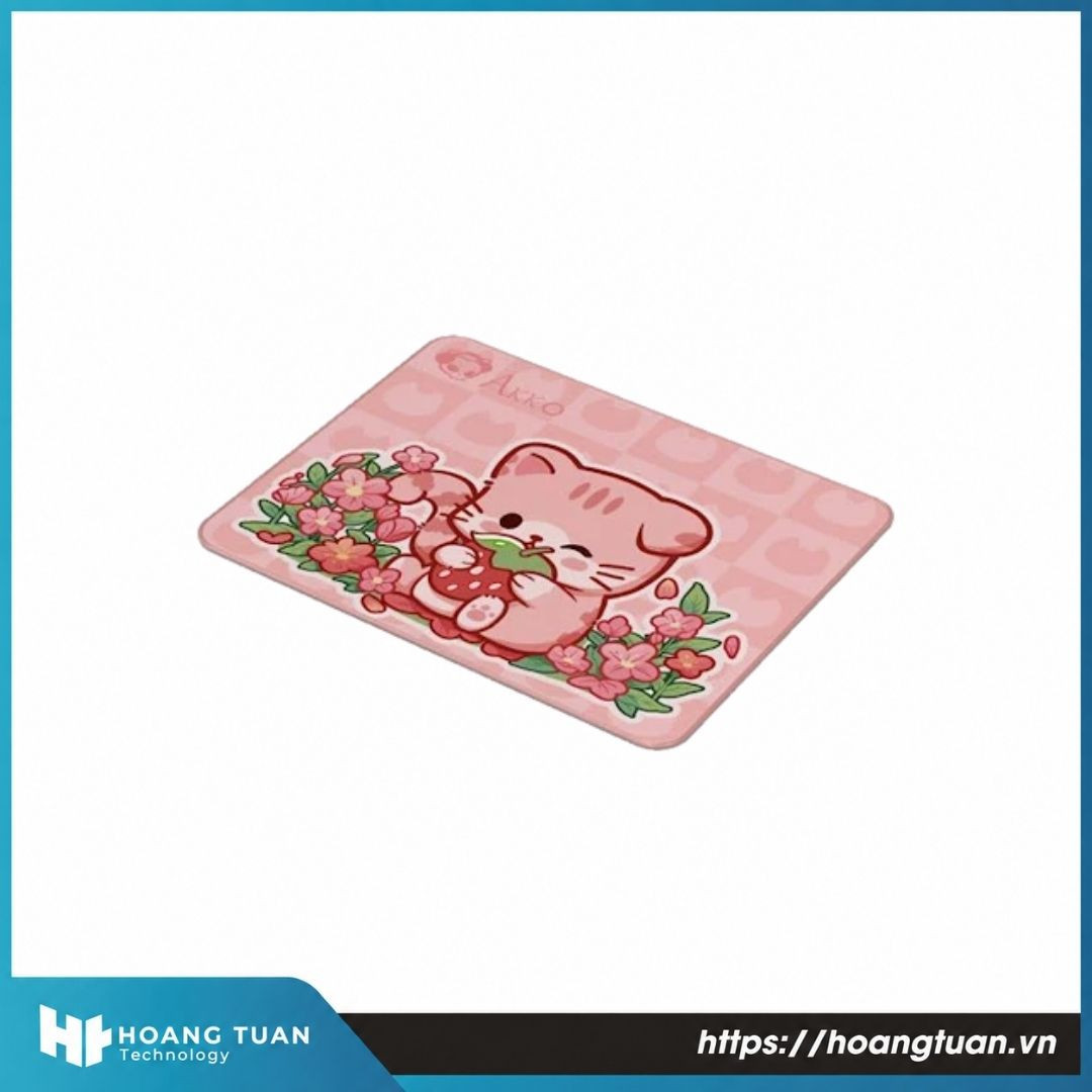 Bàn Di Chuột AKKO - Cat Theme Mousepad - Pink ANGIE (360x280mm)